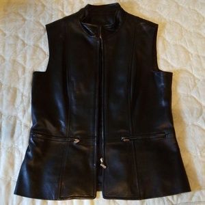 Carlisle sleeveless butter leather vest